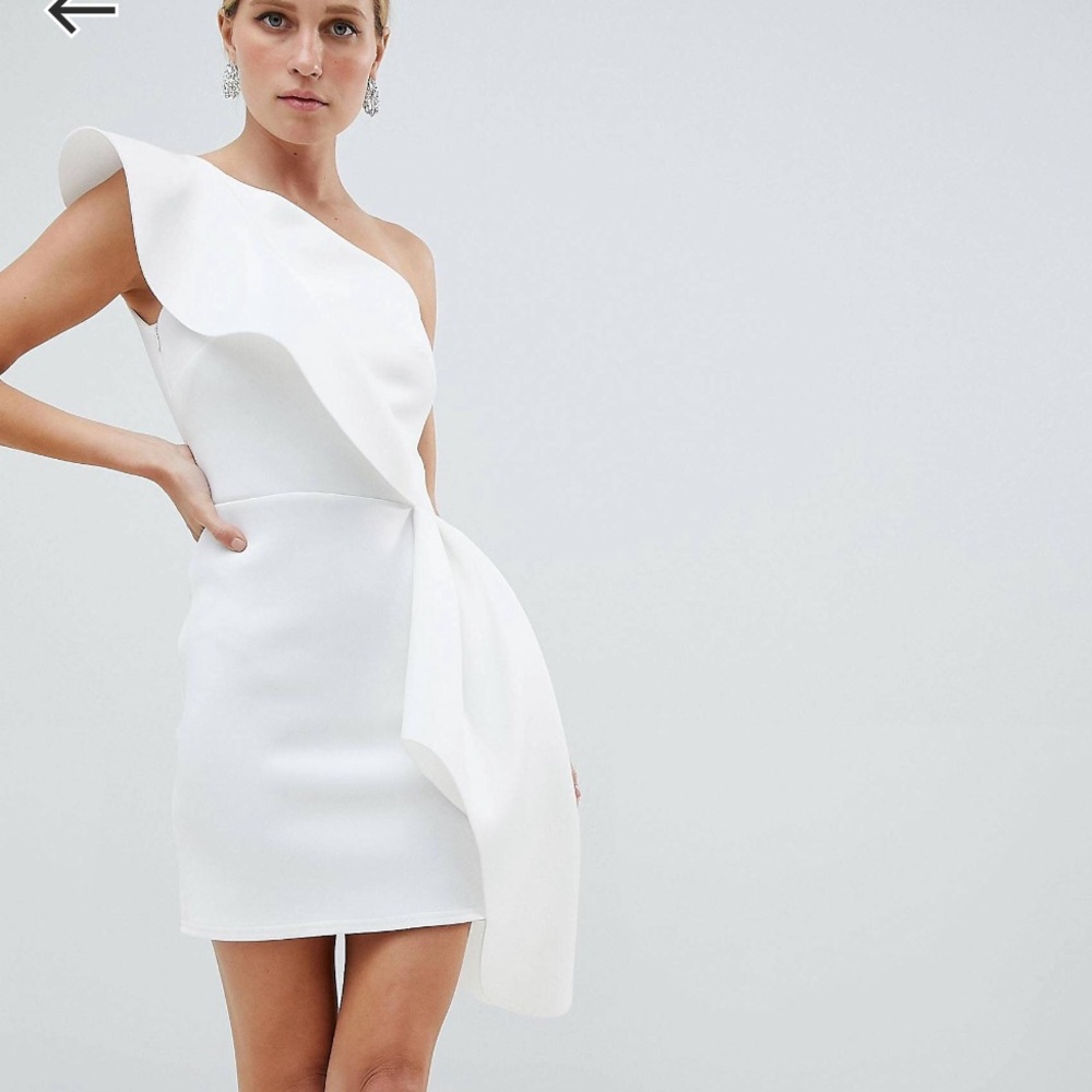 True Violet One Shoulder Cocktail Dress